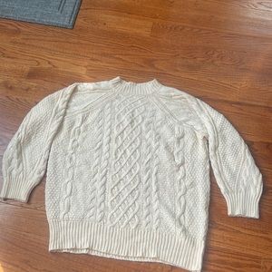 Medium Cream Cable Knit Sweater
